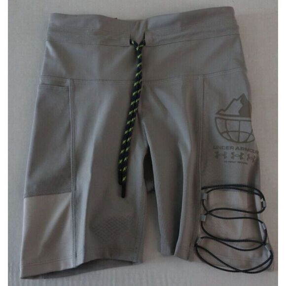 Under Armour 1374475 Women's Sz XS Steel Gray UA Run Trail Fitted Shorts $65 - Picture 1 of 8
